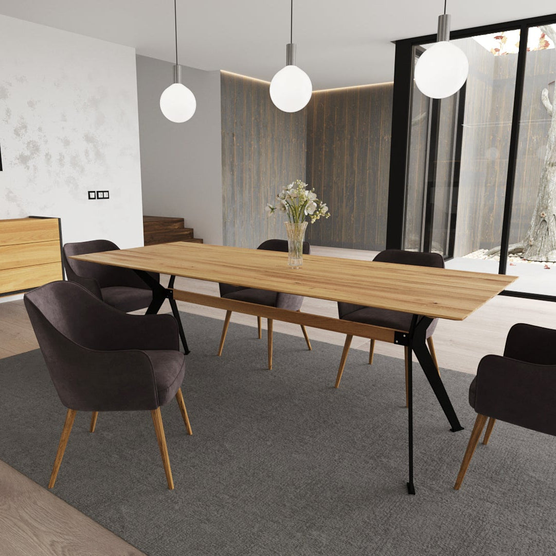 Oslo – moderný stôl z dubového masívu