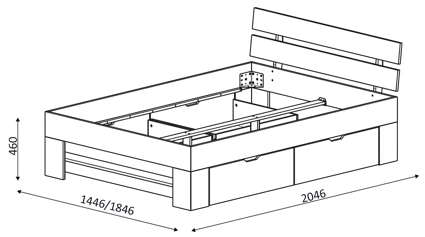 Posteľ Sofia z masívu