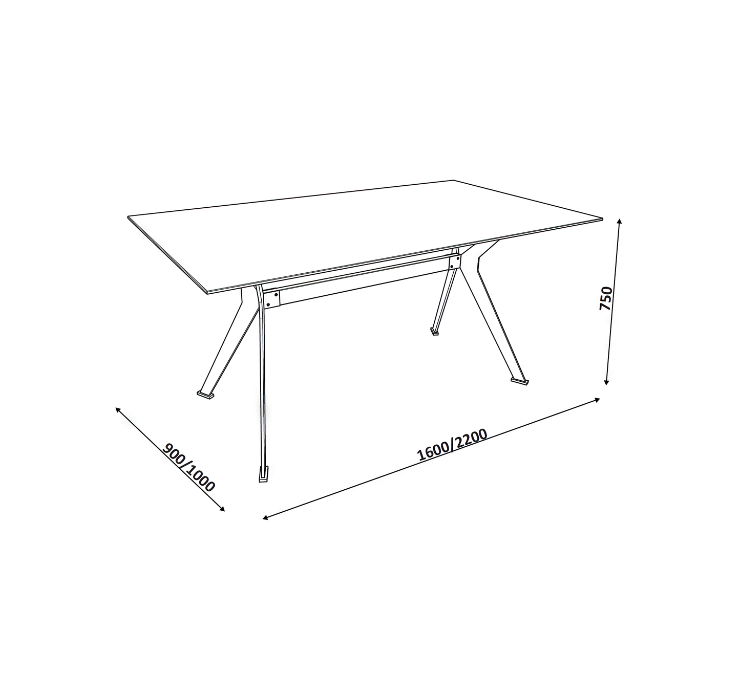 Oslo – moderný stôl z dubového masívu