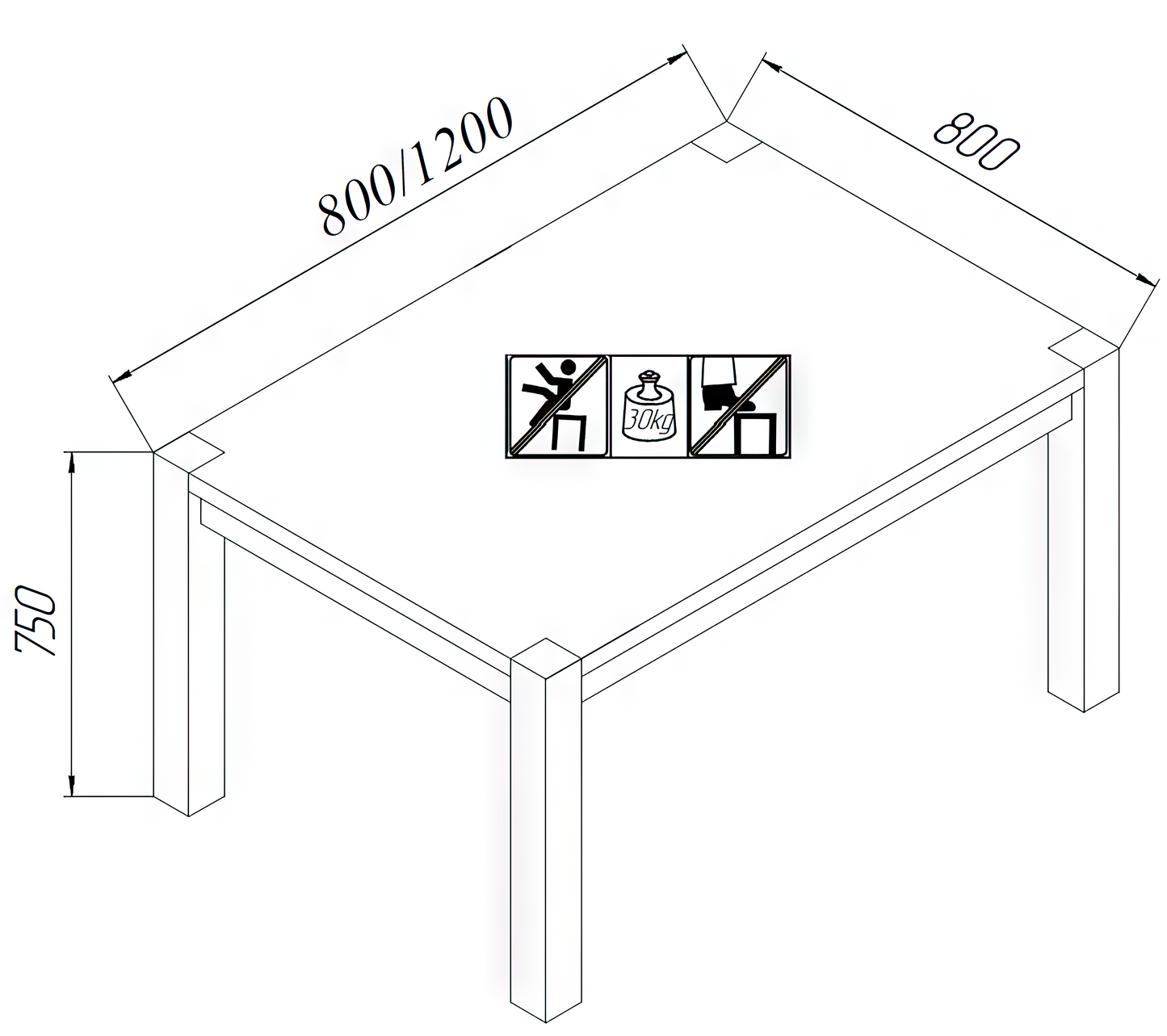 Jedálenský stôl z masívneho duba Sofia