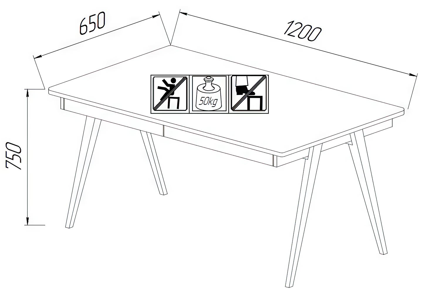 Písací stôl z masívneho dreva Bratislava