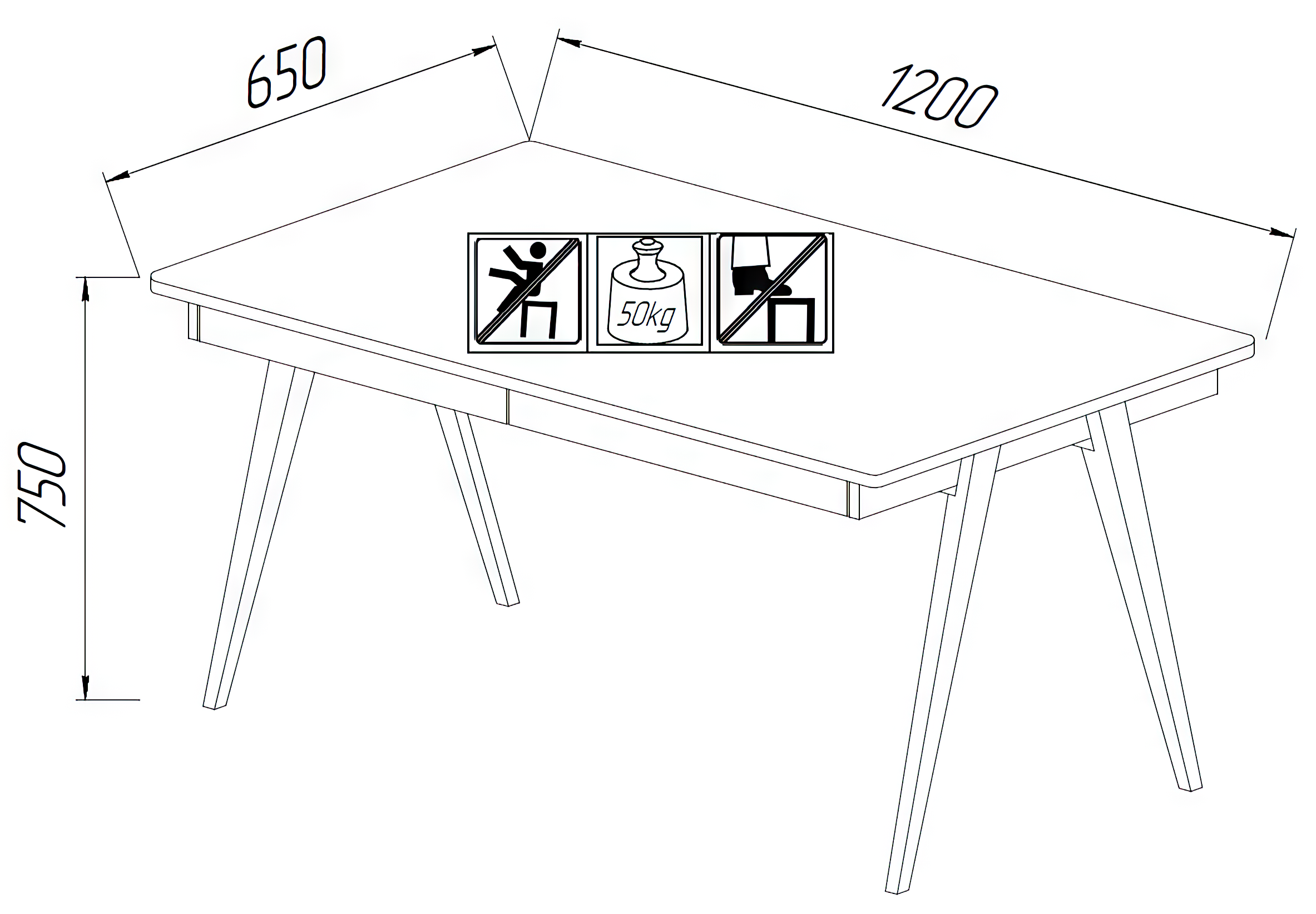 Písací stôl z masívneho dreva Bratislava