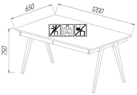 Písací stôl z masívneho dreva Bratislava