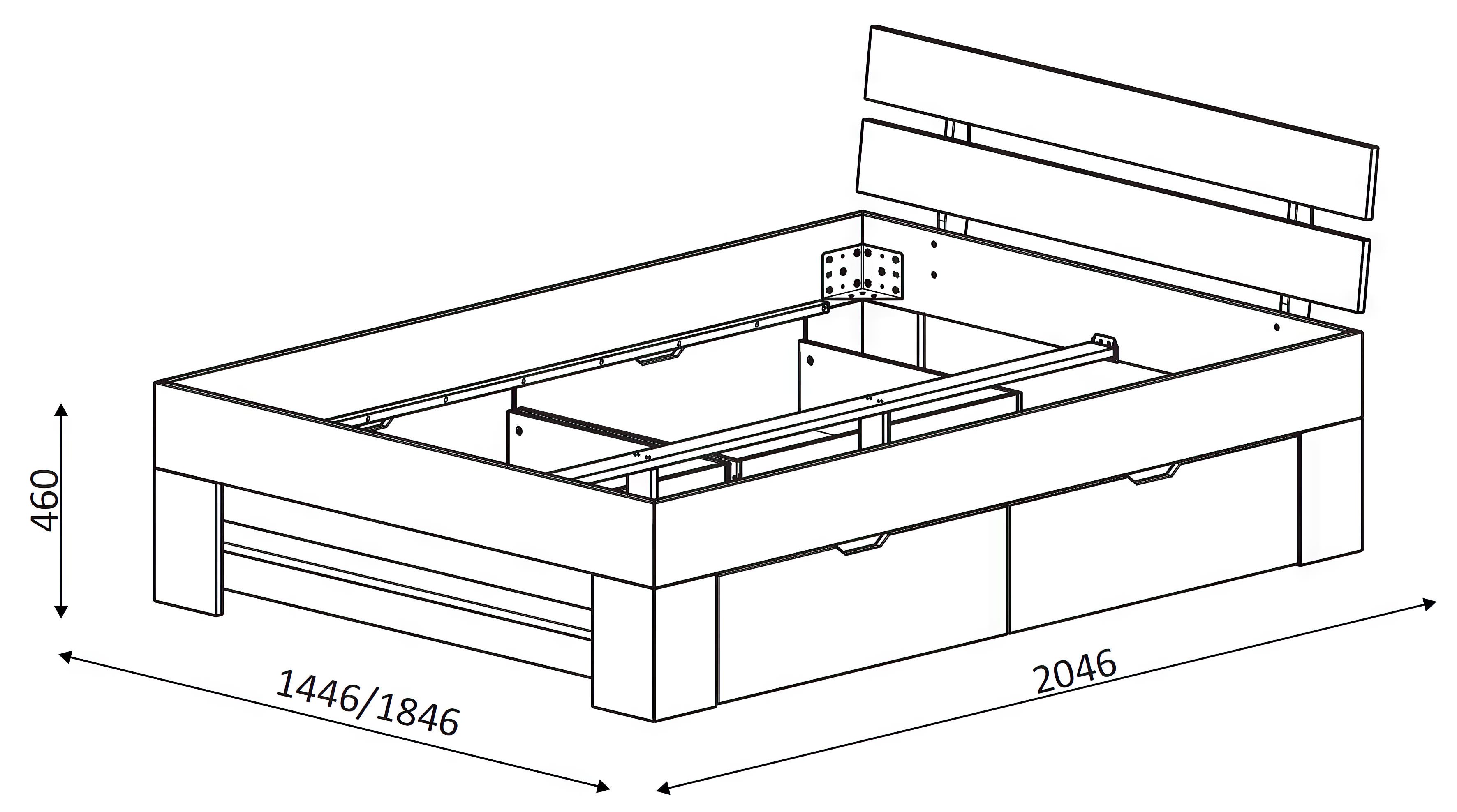 Posteľ Sofia z masívu