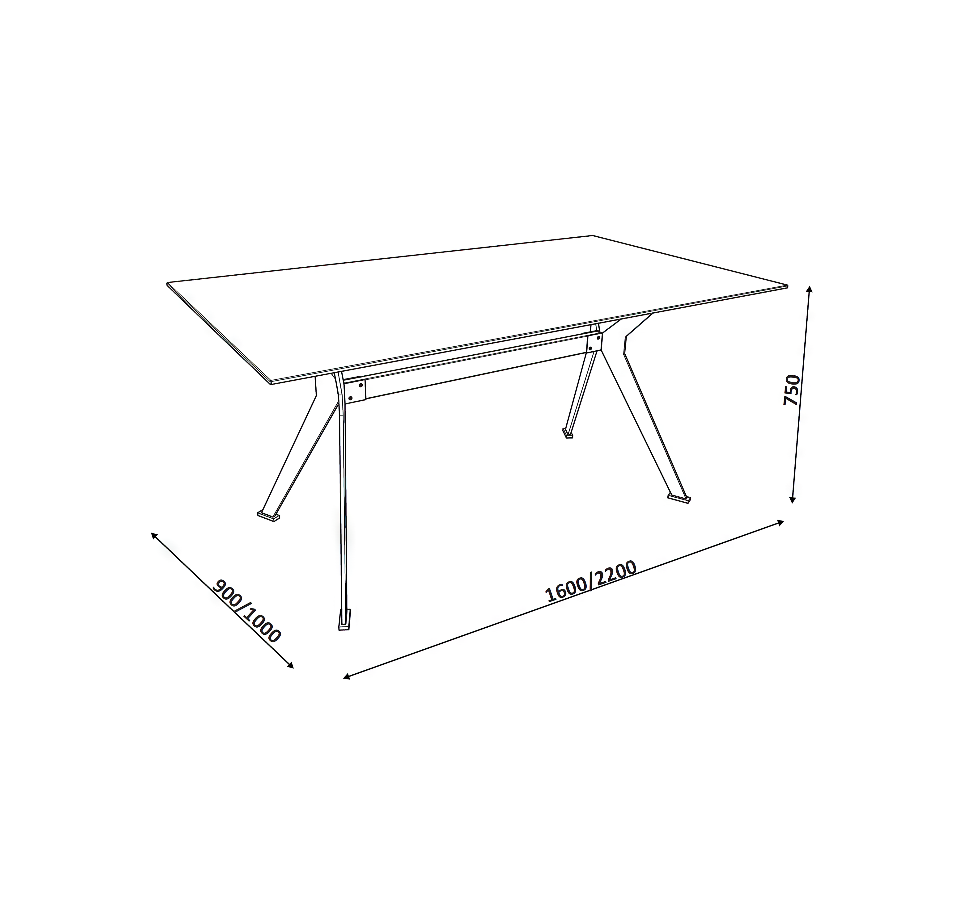 Oslo – moderný stôl z dubového masívu