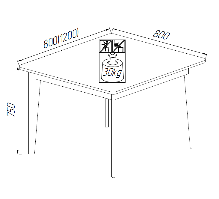 Jedálenský stôl Hans