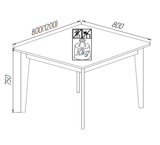 Jedálenský stôl Hans