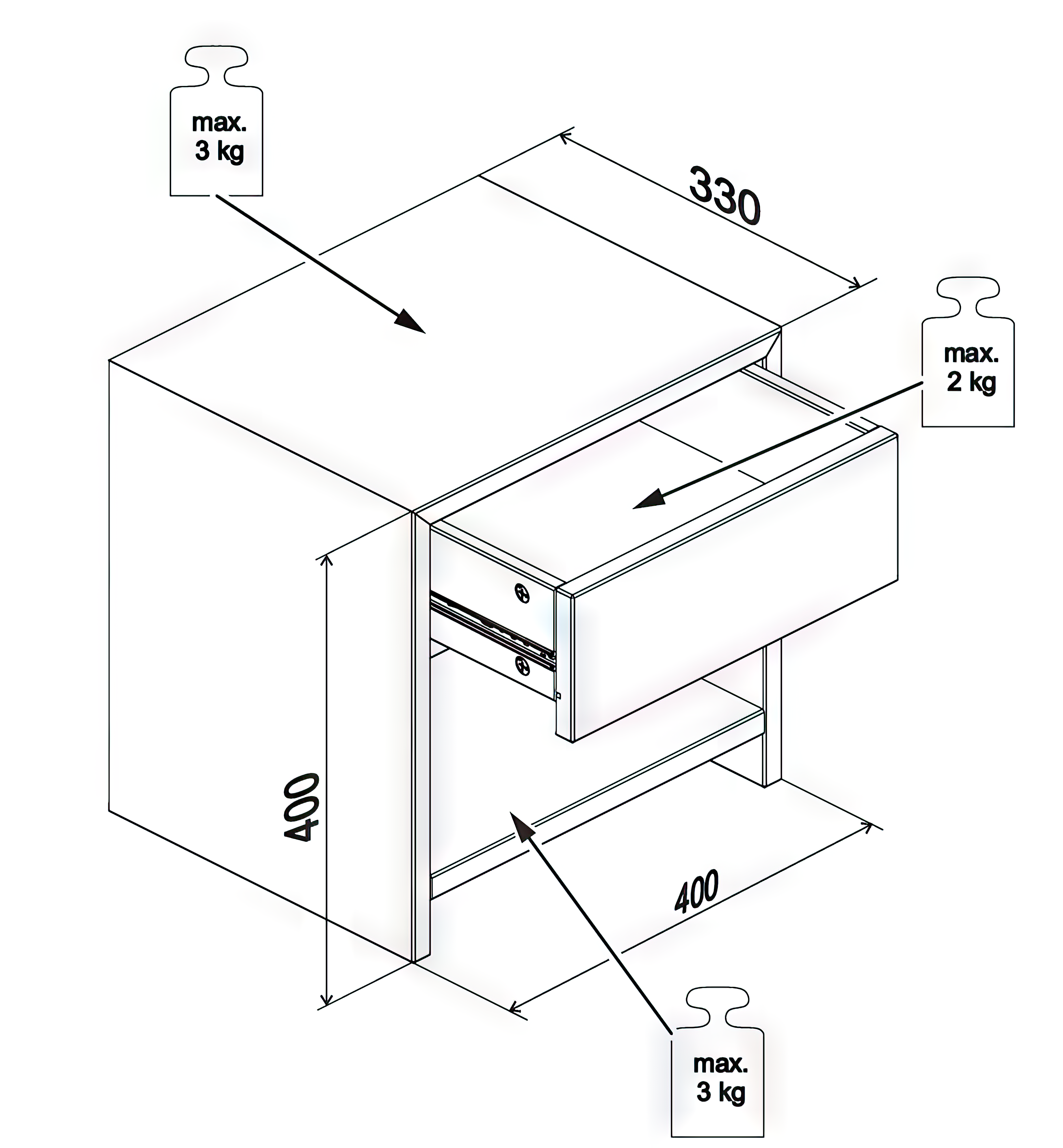 Nočný stolík Royale