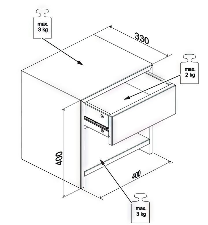 Nočný stolík Royale