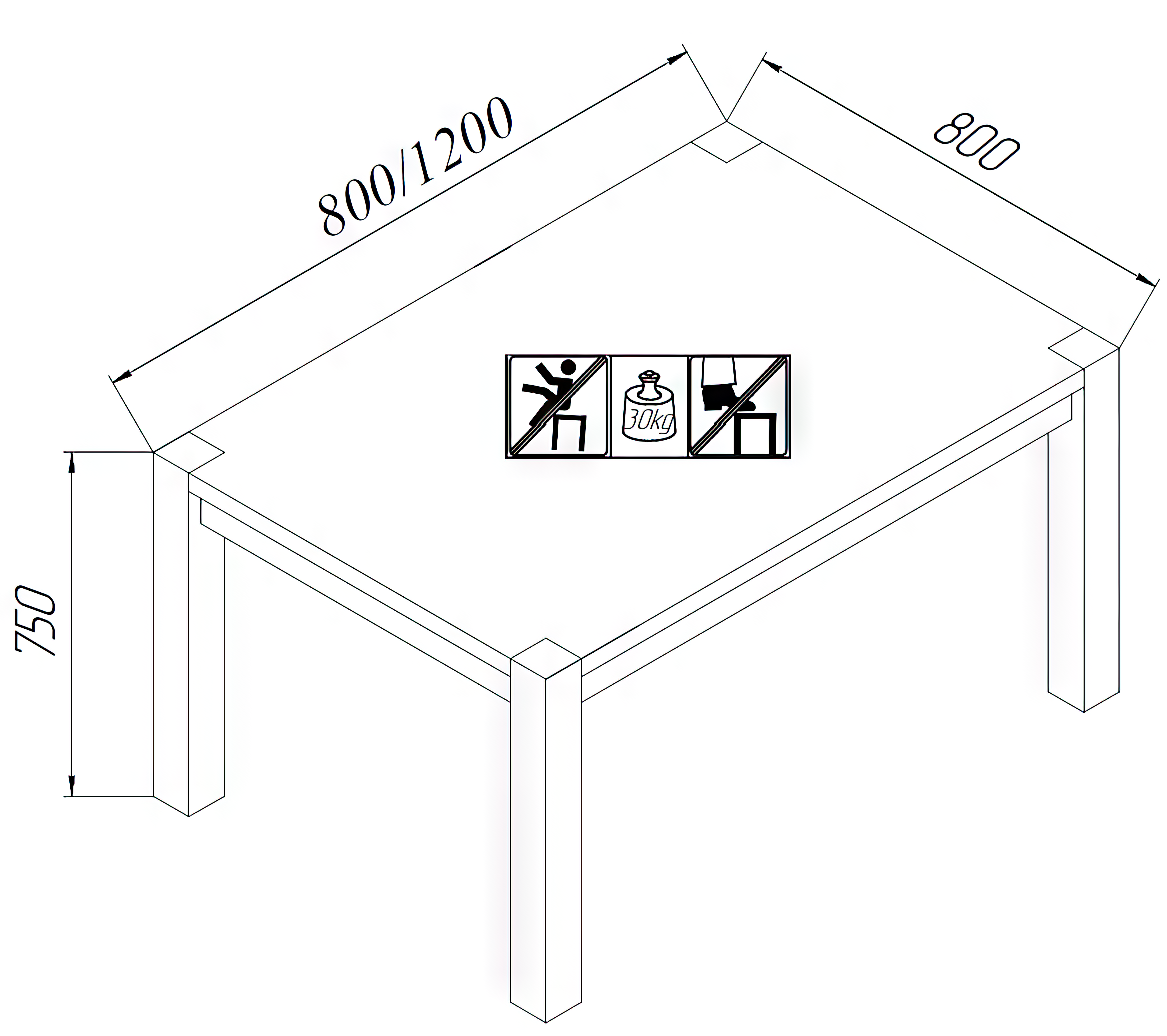 Jedálenský stôl z masívneho duba Sofia